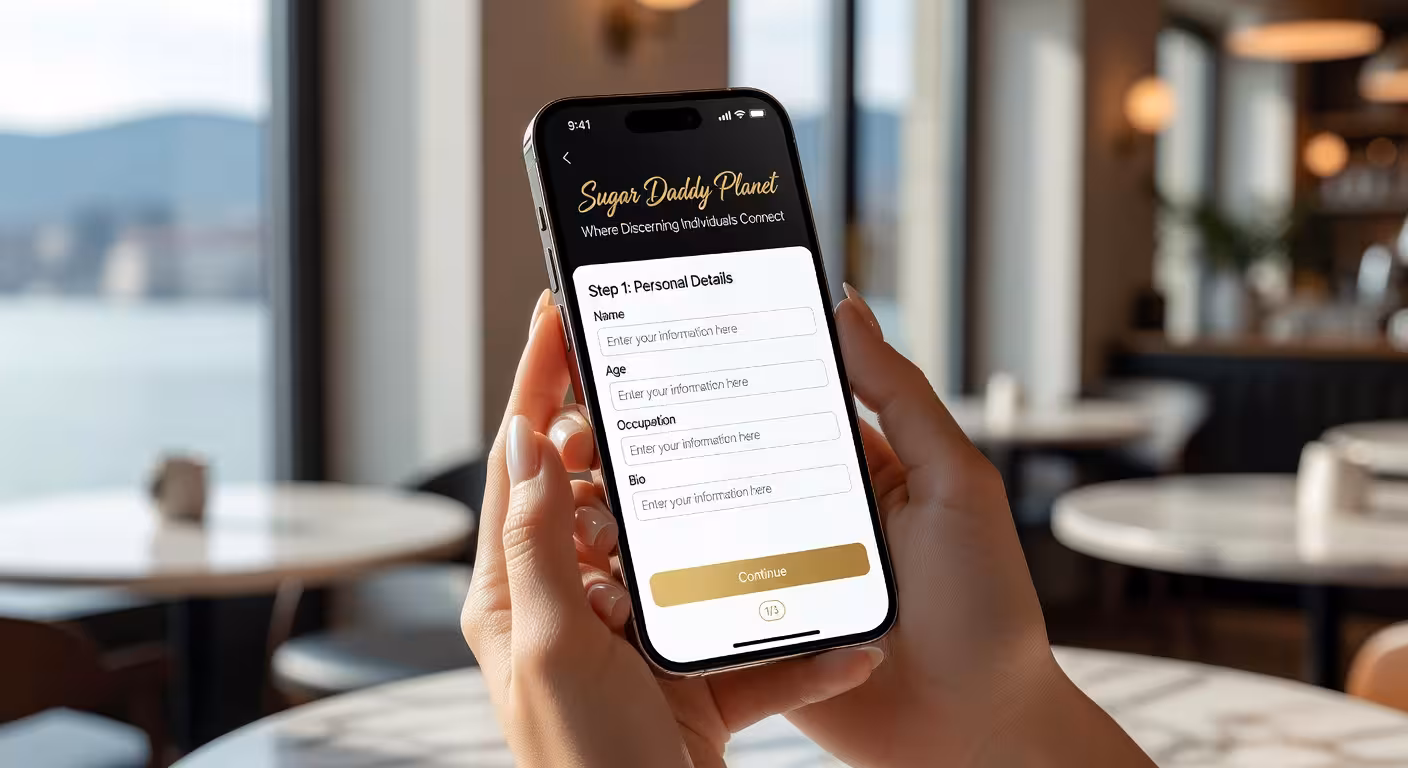 Sugar Baby erstellt Profil auf Sugar Daddy Planet in Zuger Café